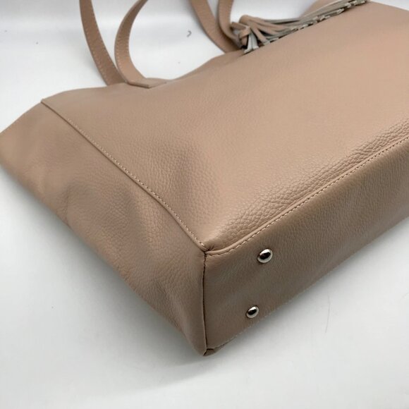 M.I.L.A Beige Large Tassel Tote Bag - Picture 7 of 10